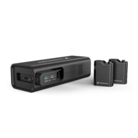 2-CHANNEL CLIP-ON/HANDHELD MICROPHONE SYSTEM, 2.4 GHZ RECEIVER, 2 CLIP-ON MICROPHONES